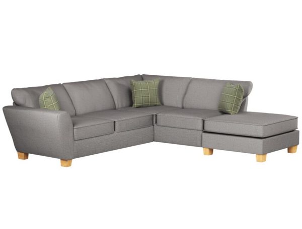 ScS Living Grey Fabric Theo 2 Corner 1 Right Hand Facing Chaise Standard Back