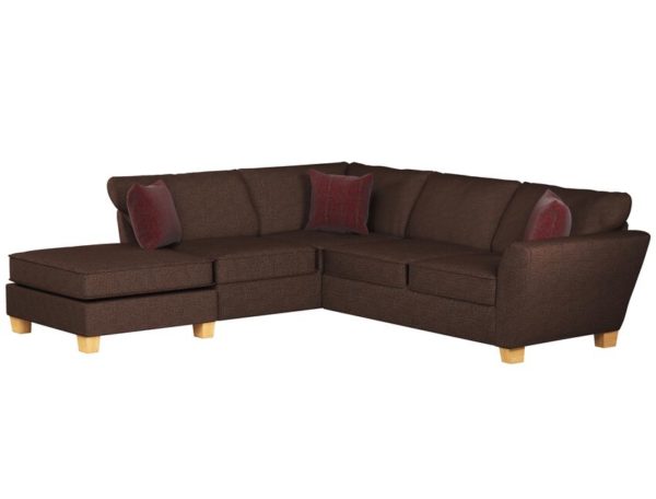 ScS Living Brown Theo Fabric 1 Corner 2 Left Hand Facing Chaise Standard Back