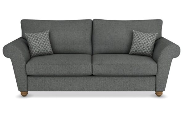 ScS Living Grey Aurora Fabric 3 Seater Sofa Standard Back | Sofa Sale