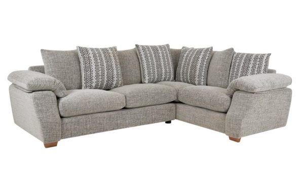 ScS Living Whisper Grey Corner Sofa | Fabric Corner Sofa