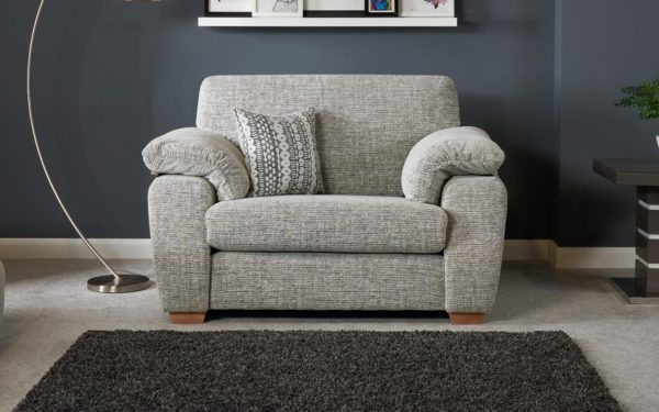 ScS Living Whisper Fabric Love Chair Standard Back Tate Grey