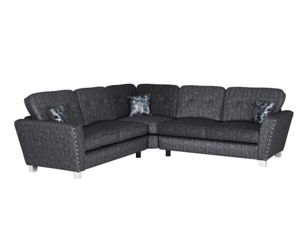 ScS Living Grey Esme Fabric 2 Corner 2 Sofa