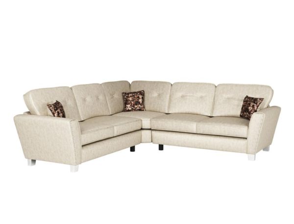 ScS Living Cream Esme Fabric 2 Corner 2 Sofa