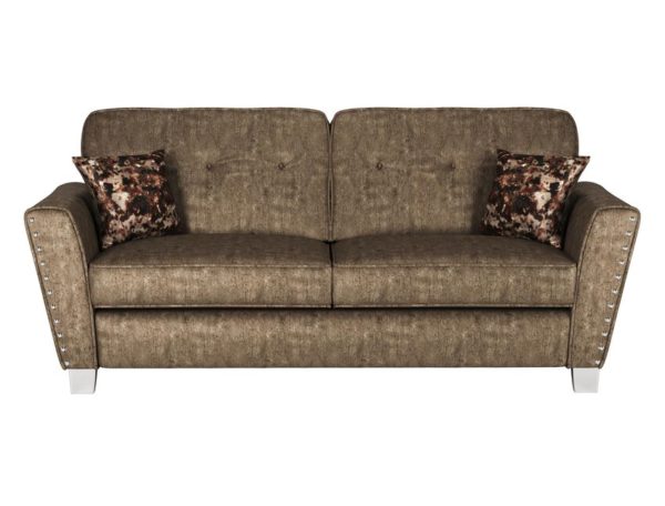 ScS Living Brown Esme Fabric 3 Seater Sofa