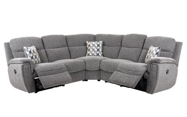 ScS Living Ashton Fabric 2 Corner 2 Manual Recliner Sofa