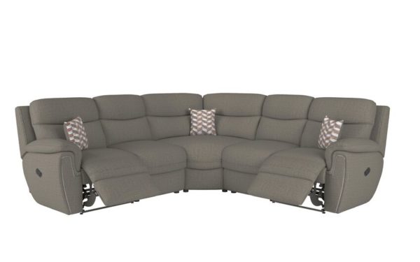 ScS Living Cream Ashton Fabric 2 Corner 2 Manual Recliner Sofa