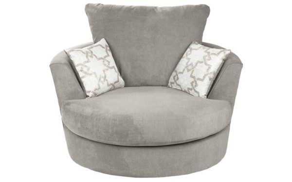 ScS Living Storm Fabric Swivel Chair Quick Delivery