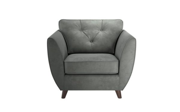 ScS Living Grey Fabric Hoxton Velvet Standard Chair