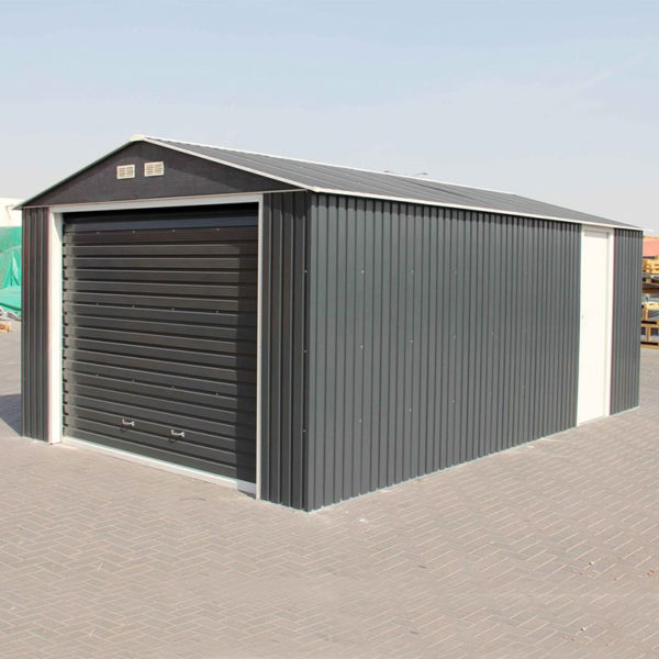 12' x 26' Sapphire Olympian Anthracite Metal Garage (3.62m x 7.75m)