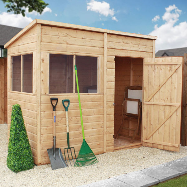 8'3 x 4' Mercia Shiplap Pent Wooden Garden Shed (2.51m x 1.21m)