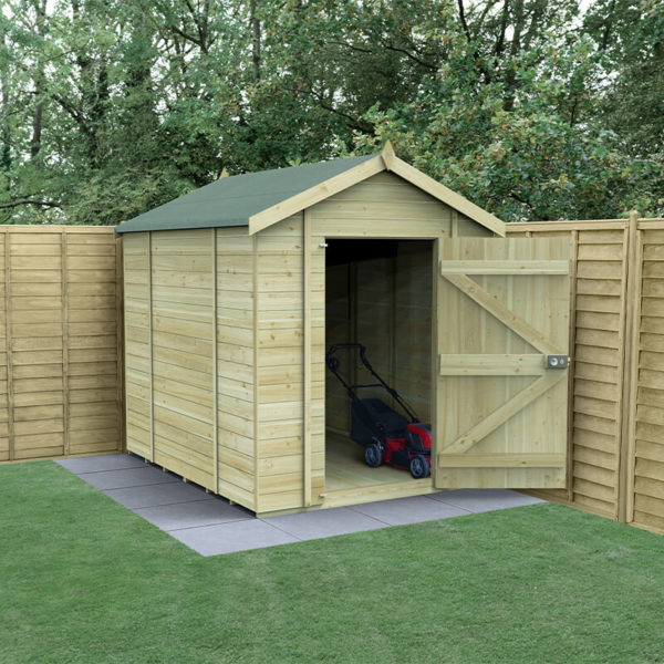 8' x 6' Forest Timberdale 25yr Guarantee Tongue & Groove Pressure Treated Windowless Apex Shed (2.5m x 1.98m)